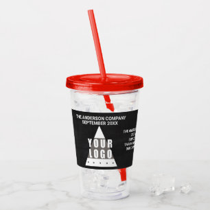 Eenvoudige moderne grafische logo chalkboard-promo acryl drinkbeker