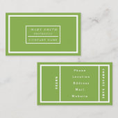 Eenvoudige moderne Greenery Visitekaartje (Voorkant / Achterkant)