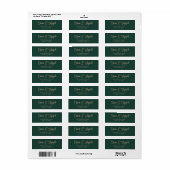 Eenvoudige moderne hand geschetst script smaragdgr etiket (Full Sheet)