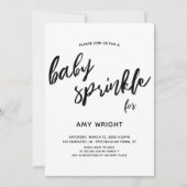 Eenvoudige, moderne handschrift Baby Sprinkle Kaart (Voorkant)