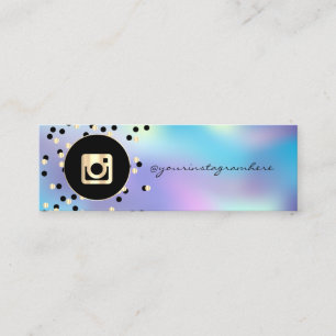 Eenvoudige Moderne Holografische Instagram Sociale Mini Visitekaartje