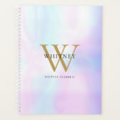 Eenvoudige moderne holografische monogramnaam planner (Voorkant)