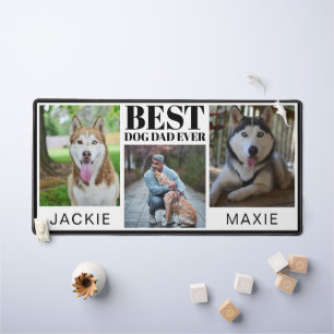 Eenvoudige moderne hond vader drie foto collage bureaumat