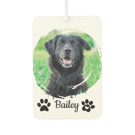 Eenvoudige moderne huisdier foto naam luchtverfrisser (Voorkant)