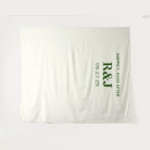 Eenvoudige Moderne Huwelijksmonogram Achtergrond Wandkleed (Voorkant (horizontaal))