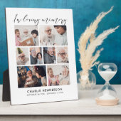 Eenvoudige moderne 'In liefdevolle herinnering' 8- Fotoplaat (Zijkant)