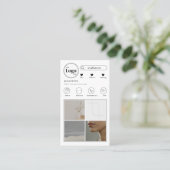 Eenvoudige moderne Instagram fotocollage wit Visitekaartje (Staand voorkant)