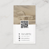 Eenvoudige moderne Instagram fotocollage wit Visitekaartje (Achterkant)