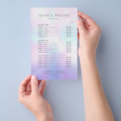 Eenvoudige Moderne Iridiserende Salon Service Menu (Hand)