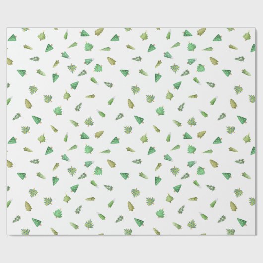 Eenvoudige moderne kerstboom cadeaupapier (Vlak)