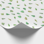 Eenvoudige moderne kerstboom cadeaupapier (Hoek)