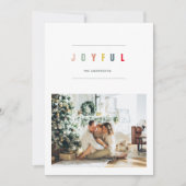 Eenvoudige, moderne kerstfoto | Joyful Holiday (Voorkant)