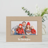 Eenvoudige moderne kerstkaart (Staand voorkant)