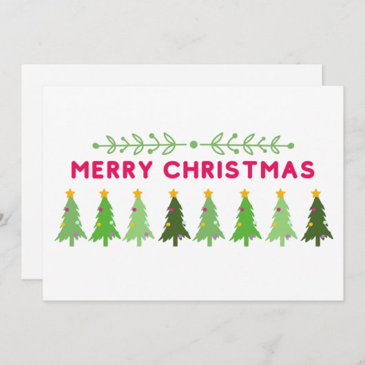 Eenvoudige, moderne kerstkaart (Voorkant / Achterkant)