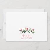 Eenvoudige, moderne kerstkerkers, witte rode foto feestdagenkaart (Achterkant)