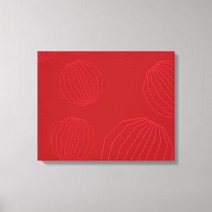 Eenvoudige, moderne kerstversieringen canvas afdruk