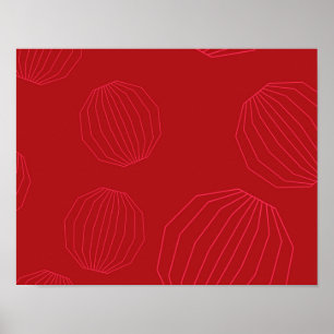 Eenvoudige, moderne kerstversieringen poster