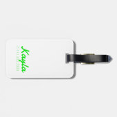 Eenvoudige Moderne Koele Typografie Naam Bagagelabel (Achterkant horizontaal)