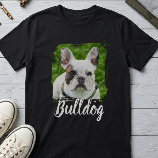 Eenvoudige moderne koele typografie naam en foto v t-shirt