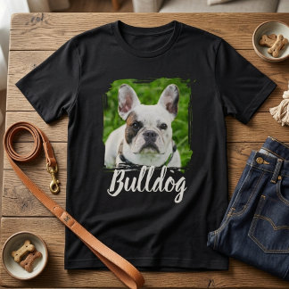 Eenvoudige moderne koele typografie naam en foto v Tri-Blend shirt