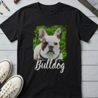 Eenvoudige moderne koele typografie naam en foto v Tri-Blend shirt