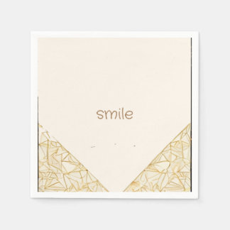 Eenvoudige moderne kunst in pastel gegraveerd servet