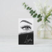 Eenvoudige Moderne Lashes Eyes en Brows Hand getro Visitekaartje (Staand voorkant)
