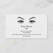 Eenvoudige Moderne Lashes Eyes en Brows Hand getro Visitekaartje (Achterkant)