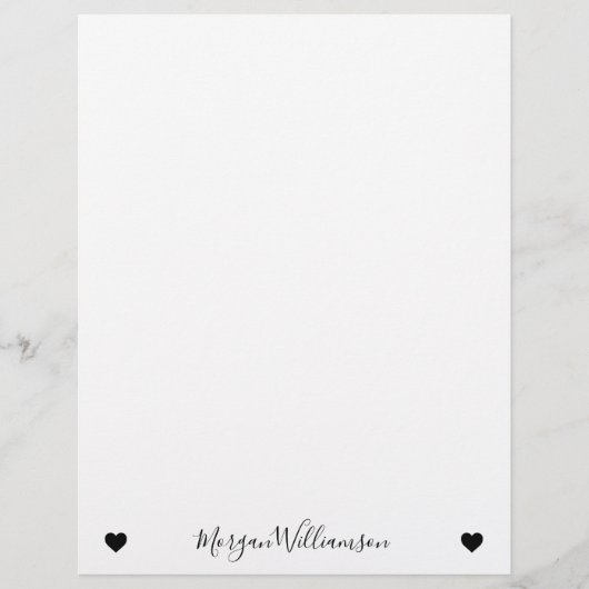 Eenvoudige moderne legante naam briefhoofd (Voorkant)