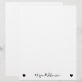 Eenvoudige moderne legante naam briefhoofd (Voorkant / Achterkant)