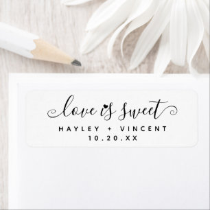 Eenvoudige moderne liefde is zoete Script Names We Etiket