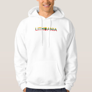 Eenvoudige moderne Litouwse kaart Vlag Hoodie