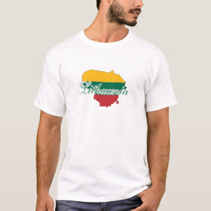 Eenvoudige moderne Litouwse kaart Vlag T-shirt