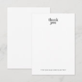 Eenvoudige moderne minimaal elegante bedankkaart (Voorkant / Achterkant)