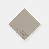 Eenvoudige moderne, minimale aangepaste bruiloft servet (Hoek)