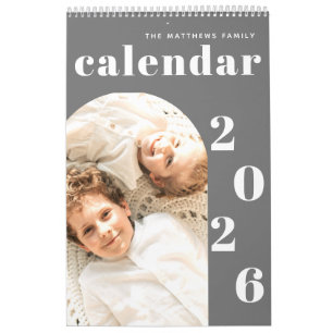 Eenvoudige moderne, minimale aangepaste fotoplanne kalender