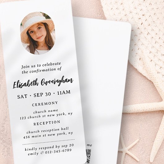 Eenvoudige, moderne, minimale fotobevestiging kaart