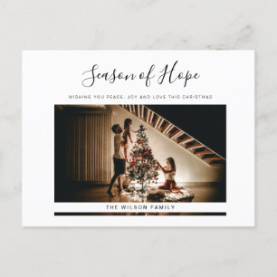 Eenvoudige, moderne, minimale kerstfeestelijke Kaa Feestdagenkaart