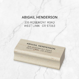 Eenvoudige moderne minimale typografie 10 | Houten Rubberstempel