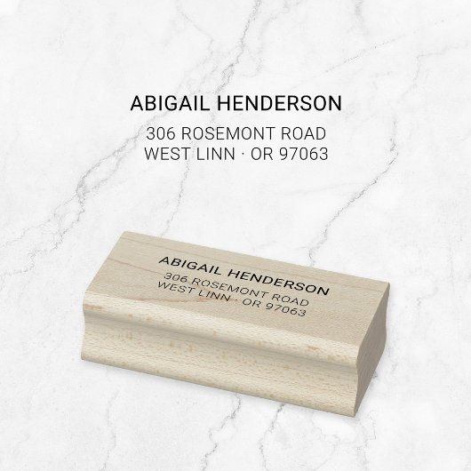 Eenvoudige moderne minimale typografie 10 | Houten Rubberstempel