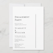 Eenvoudige moderne minimale verlovingsfeest kaart (Voorkant)