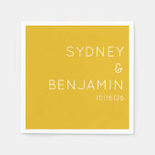 Eenvoudige, moderne minimalistische aangepaste bru servet (Voorkant)