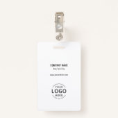 Eenvoudige moderne minimalistische aangepaste werk badge (Achterkant met clip)