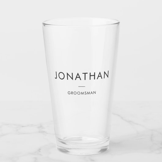 Eenvoudige moderne minimalistische beste man groom glas (Voorkant)