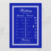 Eenvoudige moderne minimalistische blauw-witte bru programma (Voorkant)