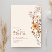 Eenvoudige moderne minimalistische Boho Wildflower Kaart