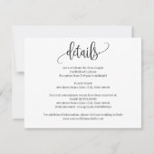 Eenvoudige moderne minimalistische bruiloft invoeg kaart (Voorkant)