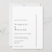 Eenvoudige Moderne Minimalistische Bruiloft Kaart (Voorkant)