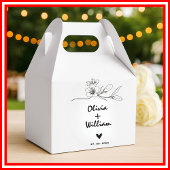 Eenvoudige moderne minimalistische elegante bloem bedankdoosjes