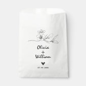 Eenvoudige moderne minimalistische elegante bloem bedankzakje (Voorkant)